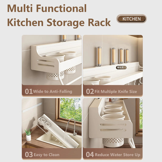 Kitchen Organizer Shelf Wall-mounted Spice Storage Rack