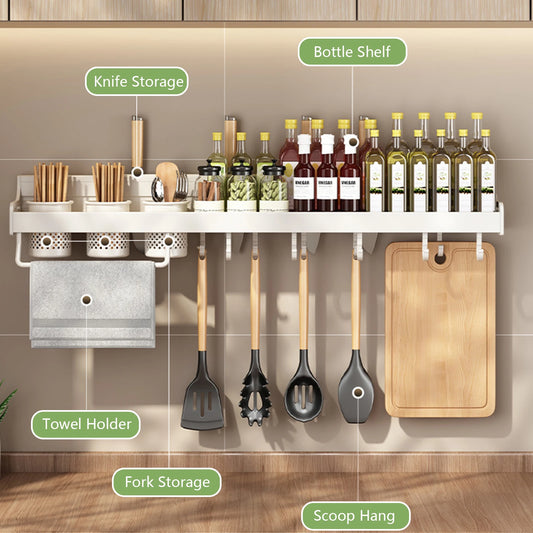 Kitchen Organizer Shelf Wall-mounted Spice Storage Rack